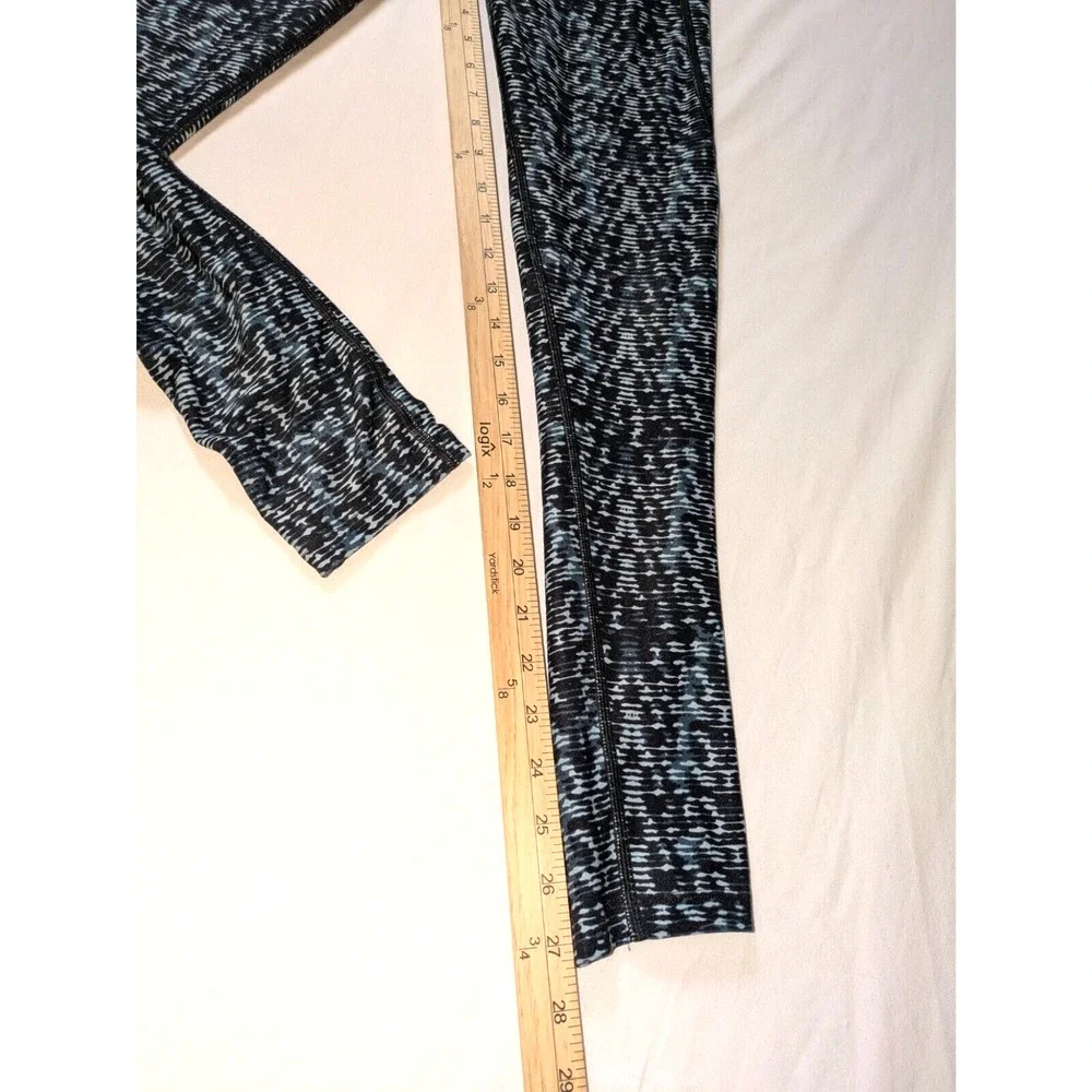 The North Face Womens Medium Blue Black Leggings Activewear‎ Athleisure Abstract
